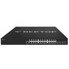 Коммутатор уровня 3 Vector VA2400-24T-4X, 24 порта 10/100/1000BaseT RJ45, 4 порта 1/10GE SFP+, 2 БП