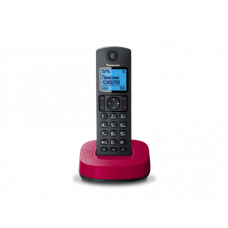 Радиотелефон DECT Panasonic KX-TGC310RU, черный с красным