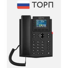 SIP телефон РТУ T13P RU, 4 линии, 2 порта 10/100, HD аудио, цветной дисплей 2,4”, порт для гарнитуры, PoE, 3 DSS клавиши, РЕЕСТР