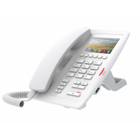 Гостиничный IP телефон Fanvil H5, 2 SIP линии, цветной экран 3,5 дюйма, PoE, белый
