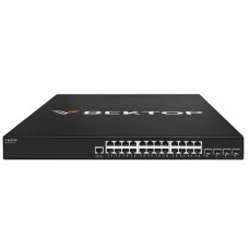 Коммутатор уровня 3 Vector VA2200-24P-4X, 24 порта 10/100/1000Base-T RJ45 с POE+, 4 порта 1/10G SFP+