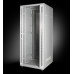 Шкаф напольный 37U, 600x800x1863 мм, стеклянная дверь, серый