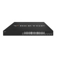 Коммутатор уровня 2 Vector VA1800-24P-4X, 24 порта 10/100/1000Base-T с POE+, 4 порта 1/10G SFP+