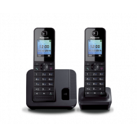 Радиотелефон DECT Panasonic KX-TGH212RU, 2 трубки, черный