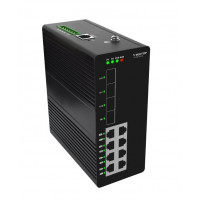 Коммутатор уровня 2 Vector VI1100-8P-4G, 8 портов 10/100/1000BaseT RJ45 с POE+, 4 порта 1GE SFP