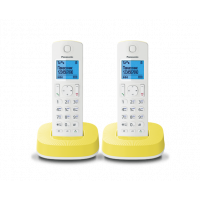 Радиотелефон DECT Panasonic KX-TGC312RU, 2 трубки, белый с желтым