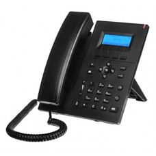 IP телефон QTECH QIPP-100P, 2 SIP линий, графический экран 128x48 с подсветкой, 10/100 порты, PoE